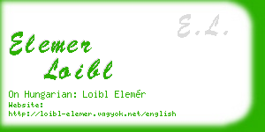elemer loibl business card